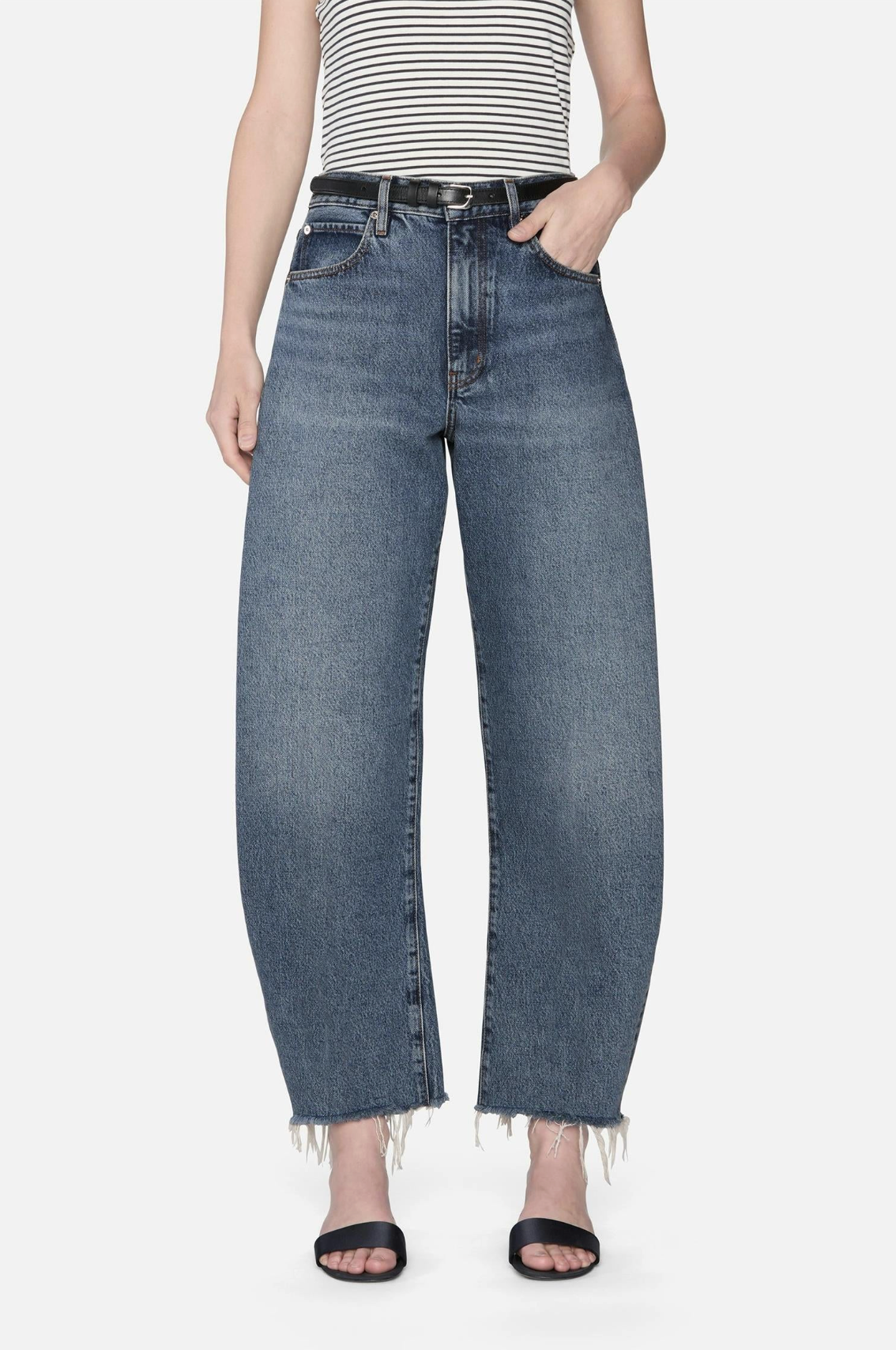 The Bubble Crop Rapture Raw Fray Bukser